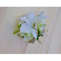 White Singapore Orchid Corsage. White Singapore Orchid Corsage.